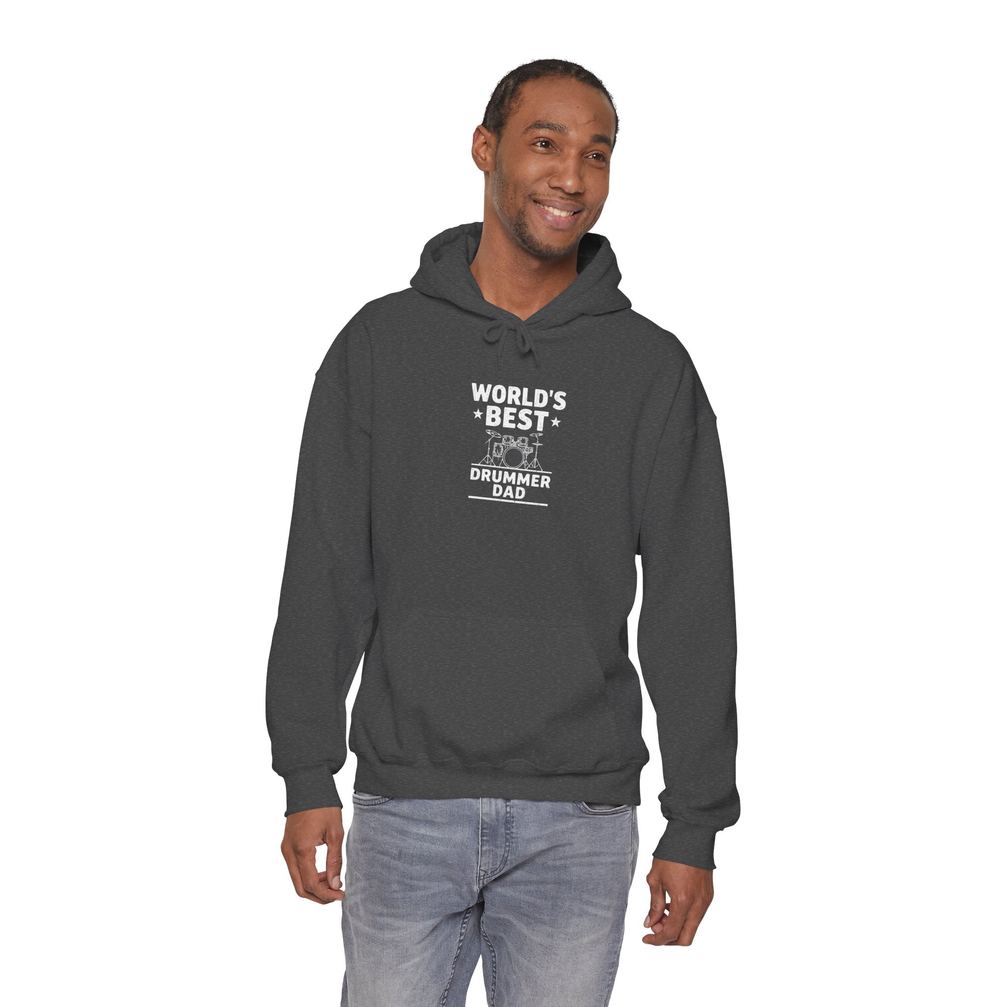 World's Best Drummer Dad Hoodie - Drumming Gift for Dad, Drummer Father's Day Sweatshirt, Music Lover Dad Hoodie, Percussion Gift for Him