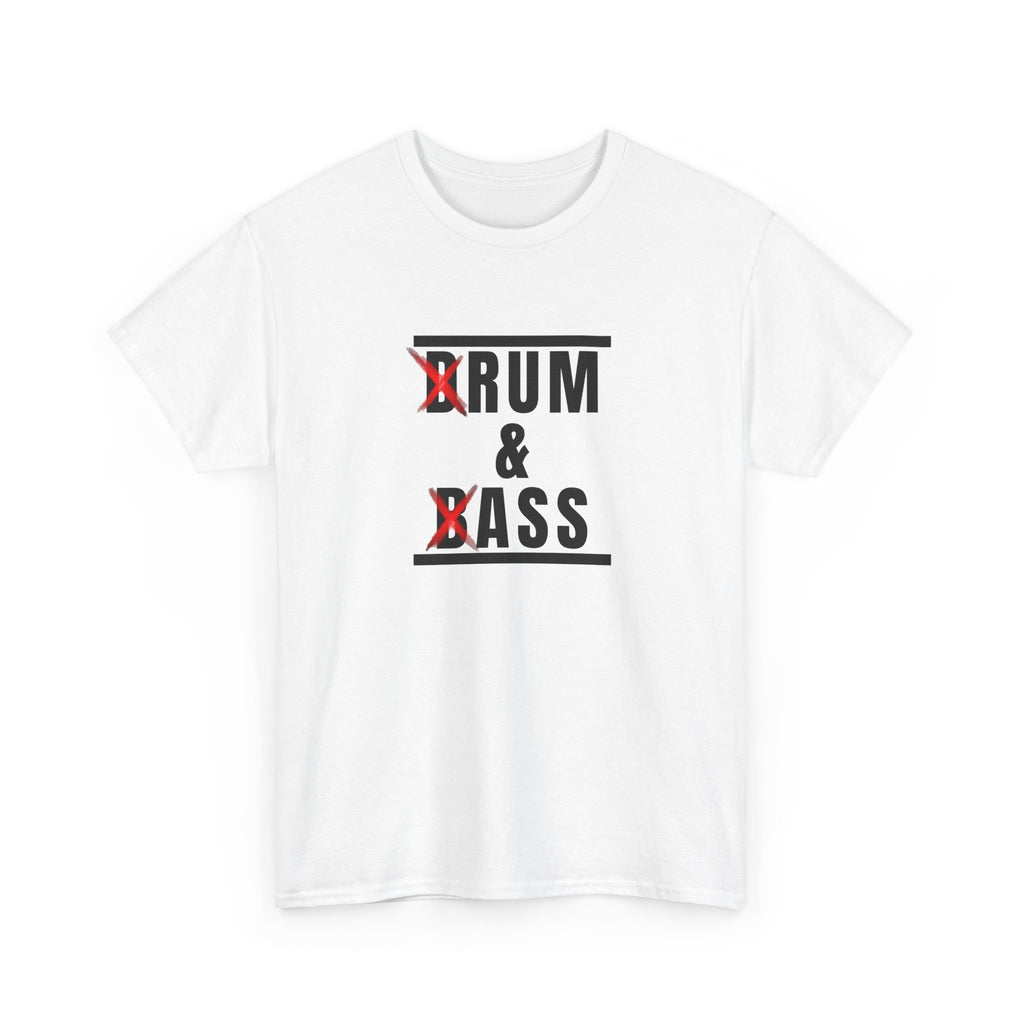 Drum and Bass T-Shirt - Funny Drummer Graphic Tee Rum & Ass Music Shirt