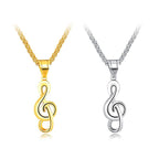 Music Symbol Necklace – Stylish Titanium Steel Pendant for Music Lovers