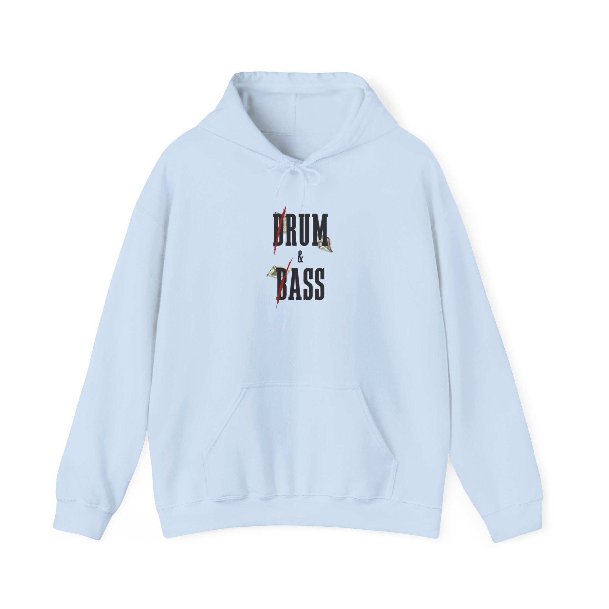 Drum and Bass Hoodie - Funny Drummer Sweatshirt Rum & Ass Money Music Pullover