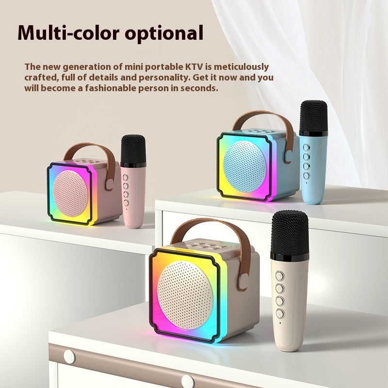 Double Microphone Speaker – USB-Powered Music & Outdoor Karaoke