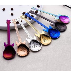 Stainless Steel Guitar Coffee Spoons – Unique Musical Design