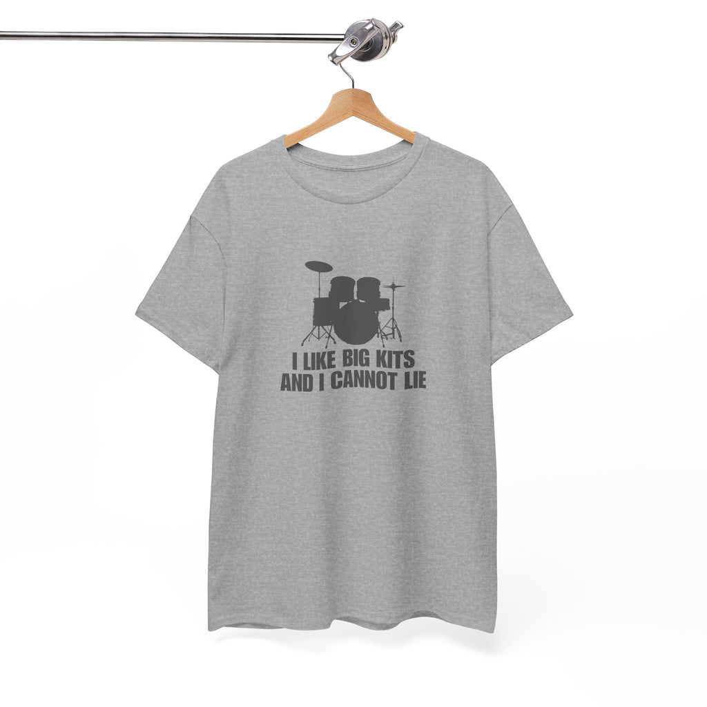 I Like Big Kits and I Cannot Lie T-Shirt - Funny Drummer Graphic Tee Music Shirt