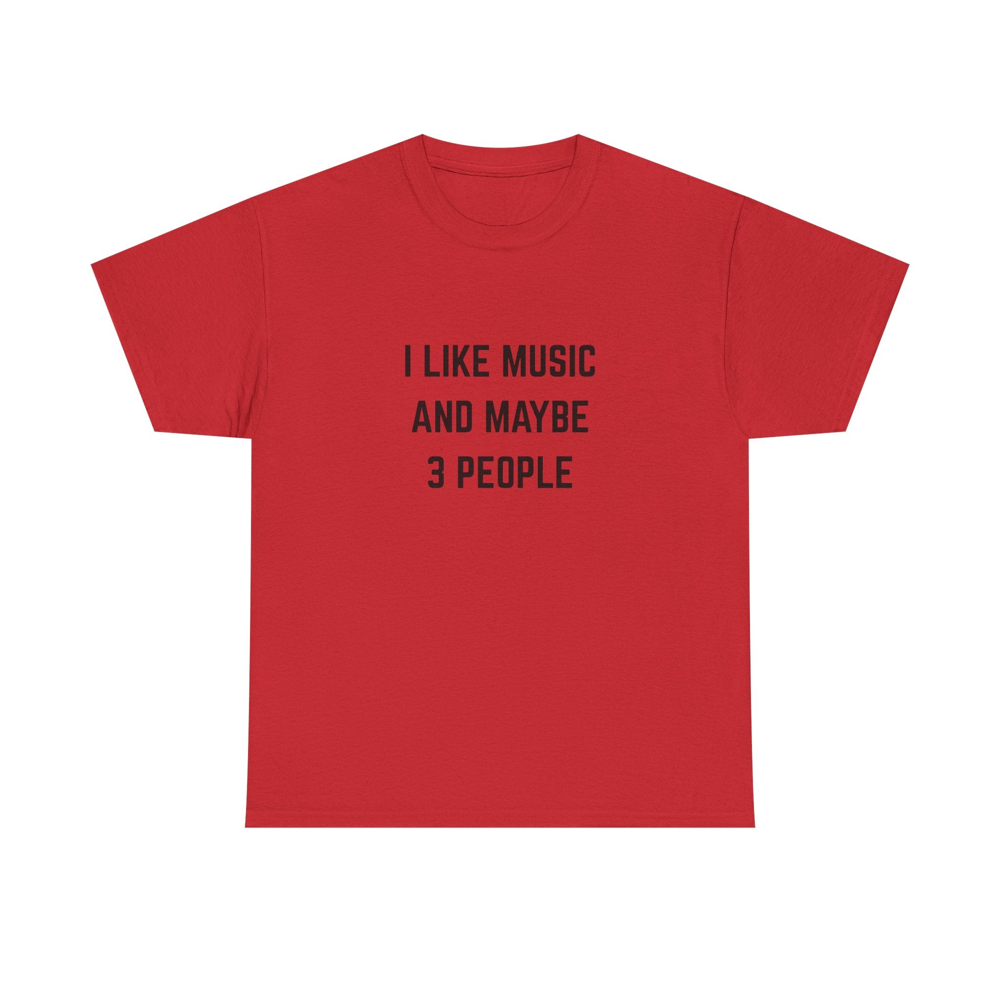 I Like Music And Maybe 3 People T-Shirt - Funny Music Lover Graphic Tee