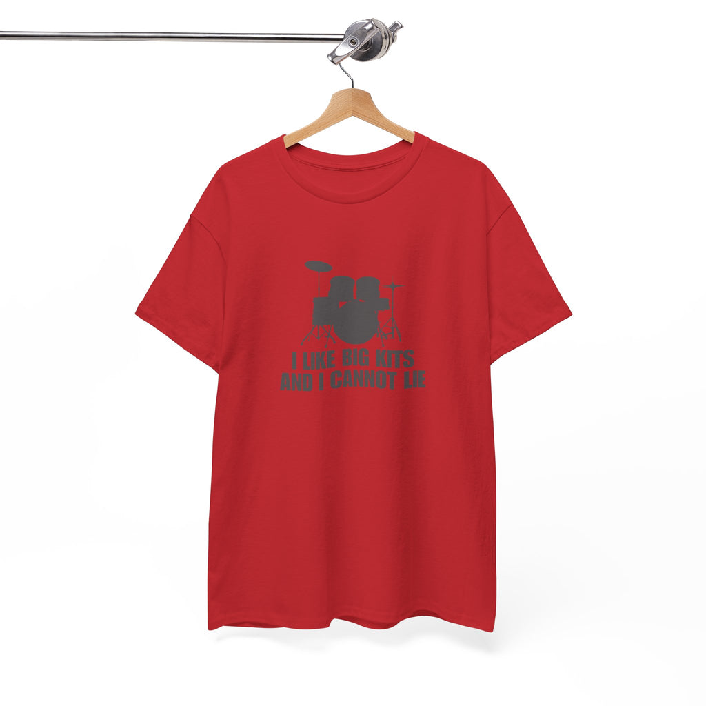 I Like Big Kits and I Cannot Lie T-Shirt - Funny Drummer Graphic Tee Music Shirt