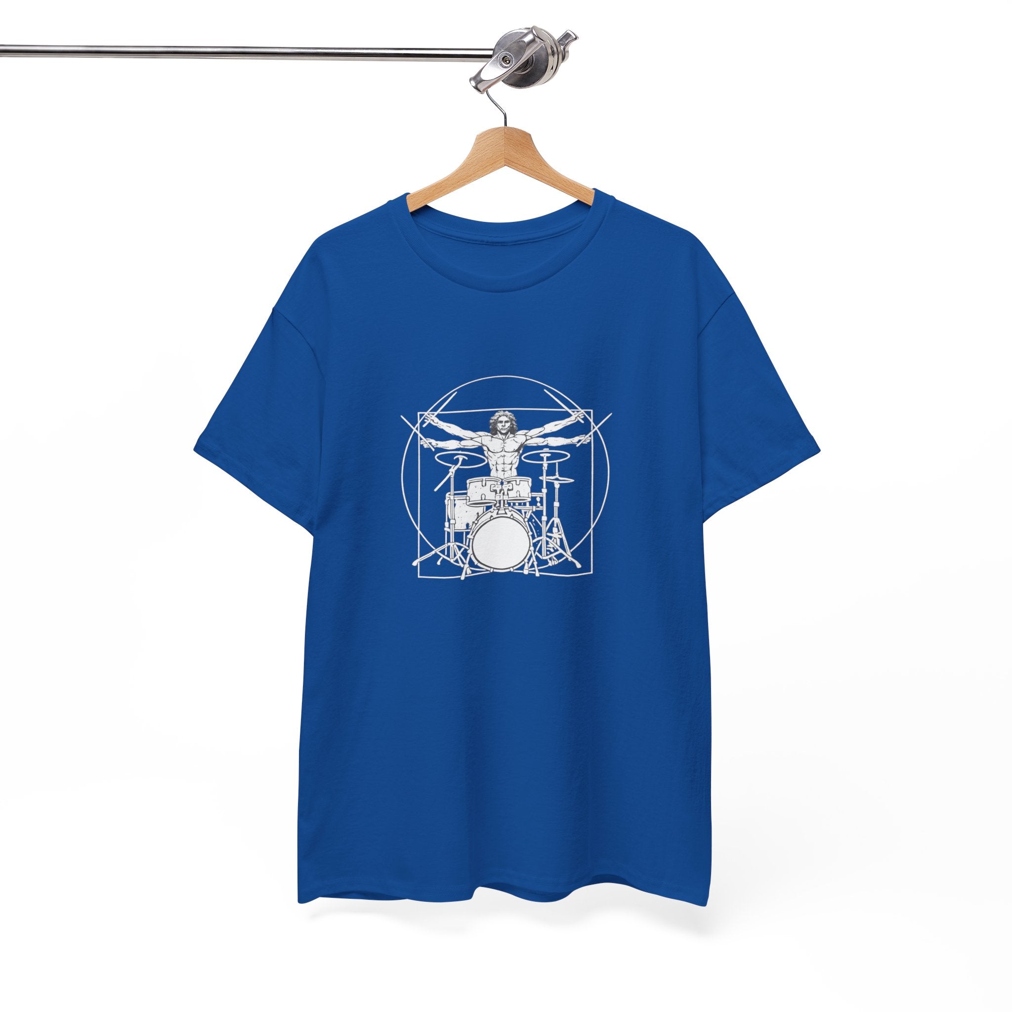 Drummer Vitruvian T-shirt - Drum Kit Graphic Tee Musician Shirt