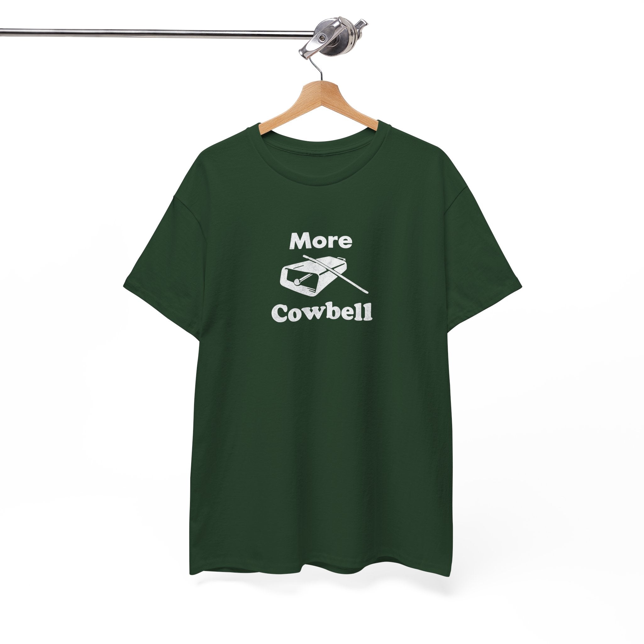 More Cowbell T-Shirt - Funny Drummer Graphic Tee Music Shirt