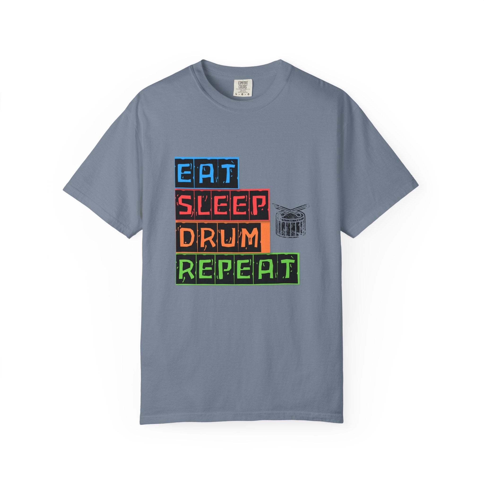 Eat Sleep Drum Repeat T-Shirt - Drummer Graphic Tee