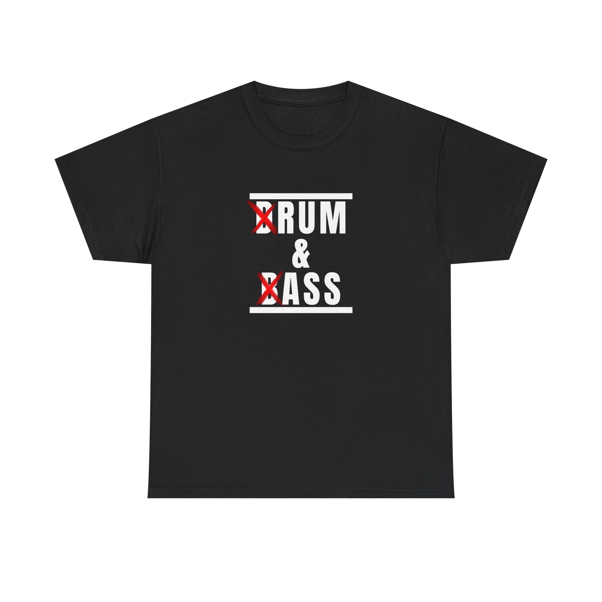 Drum and Bass T-Shirt - Funny Drummer Graphic Tee Rum & Ass Music Shirt