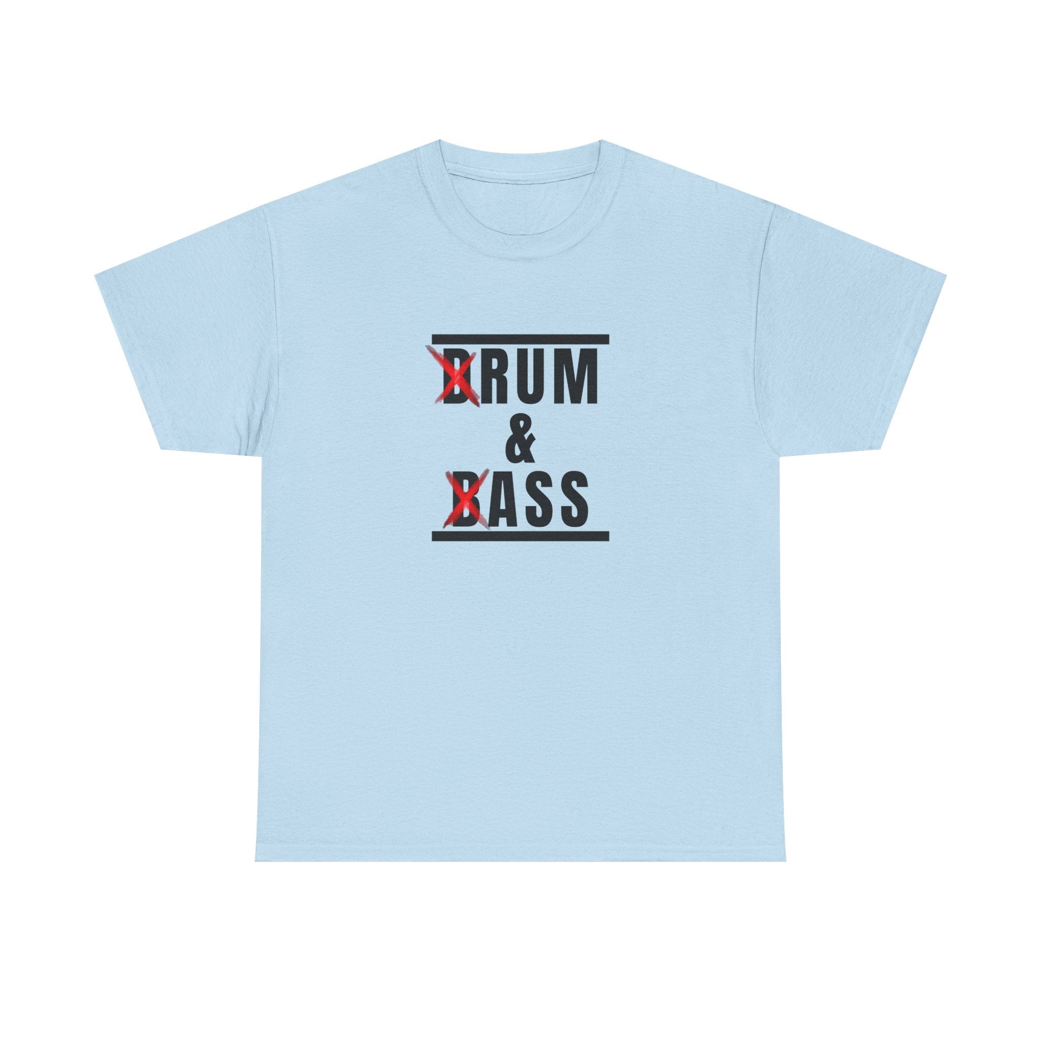 Drum and Bass T-Shirt - Funny Drummer Graphic Tee Rum & Ass Music Shirt