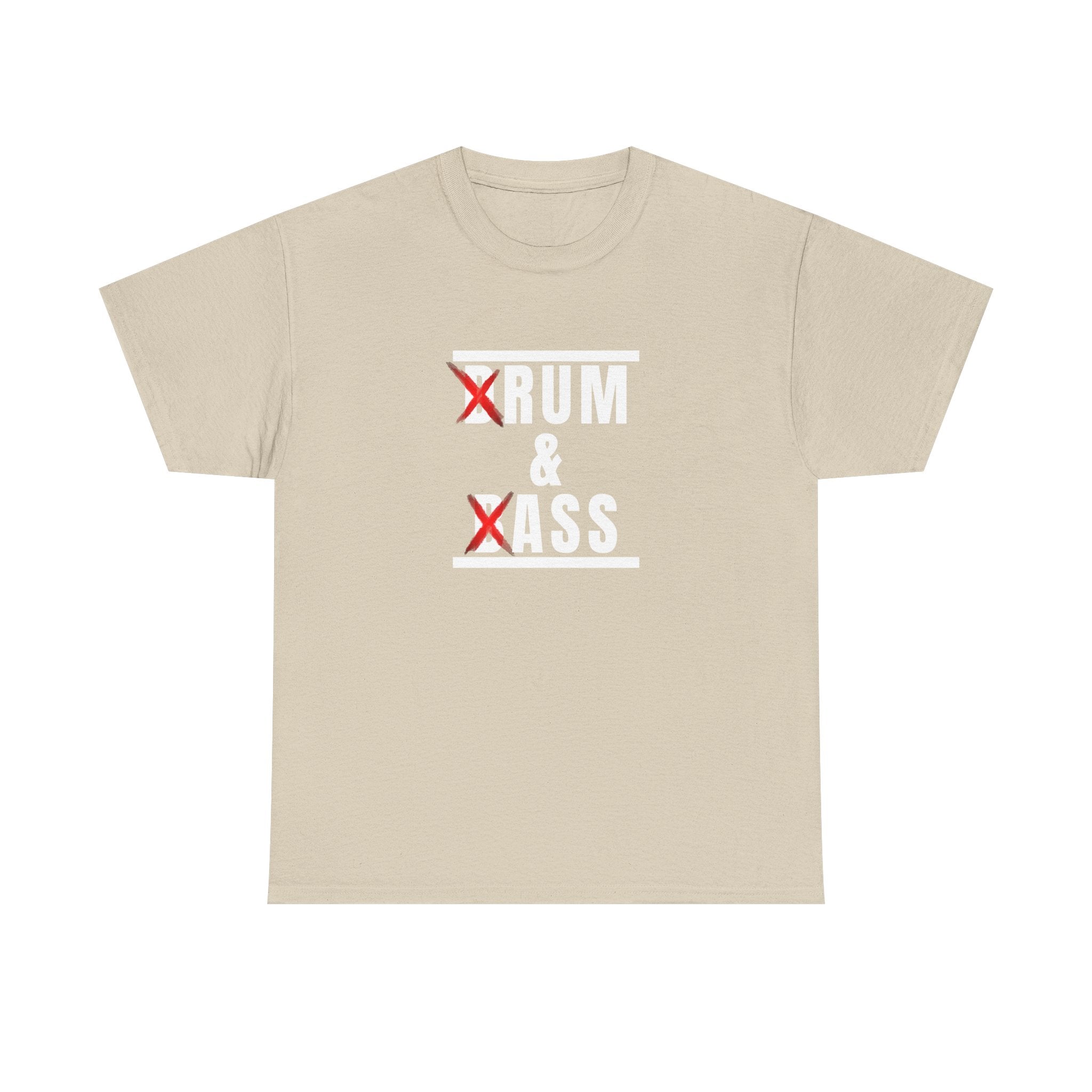 Drum and Bass T-Shirt - Funny Drummer Graphic Tee Rum & Ass Music Shirt