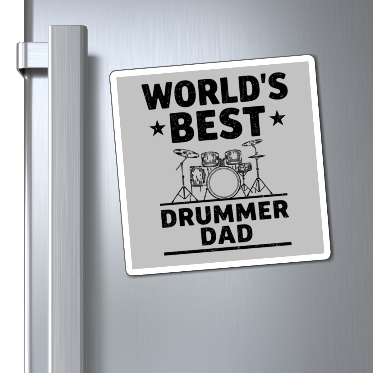 World's Best Drummer Dad Magnet - Drumming Gift for Dad, Drummer Father's Day Magnet, Music Lover Dad Gift, Percussion Gift for Him
