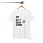Eat Sleep Drum Repeat T-Shirt - Drummer Graphic Tee