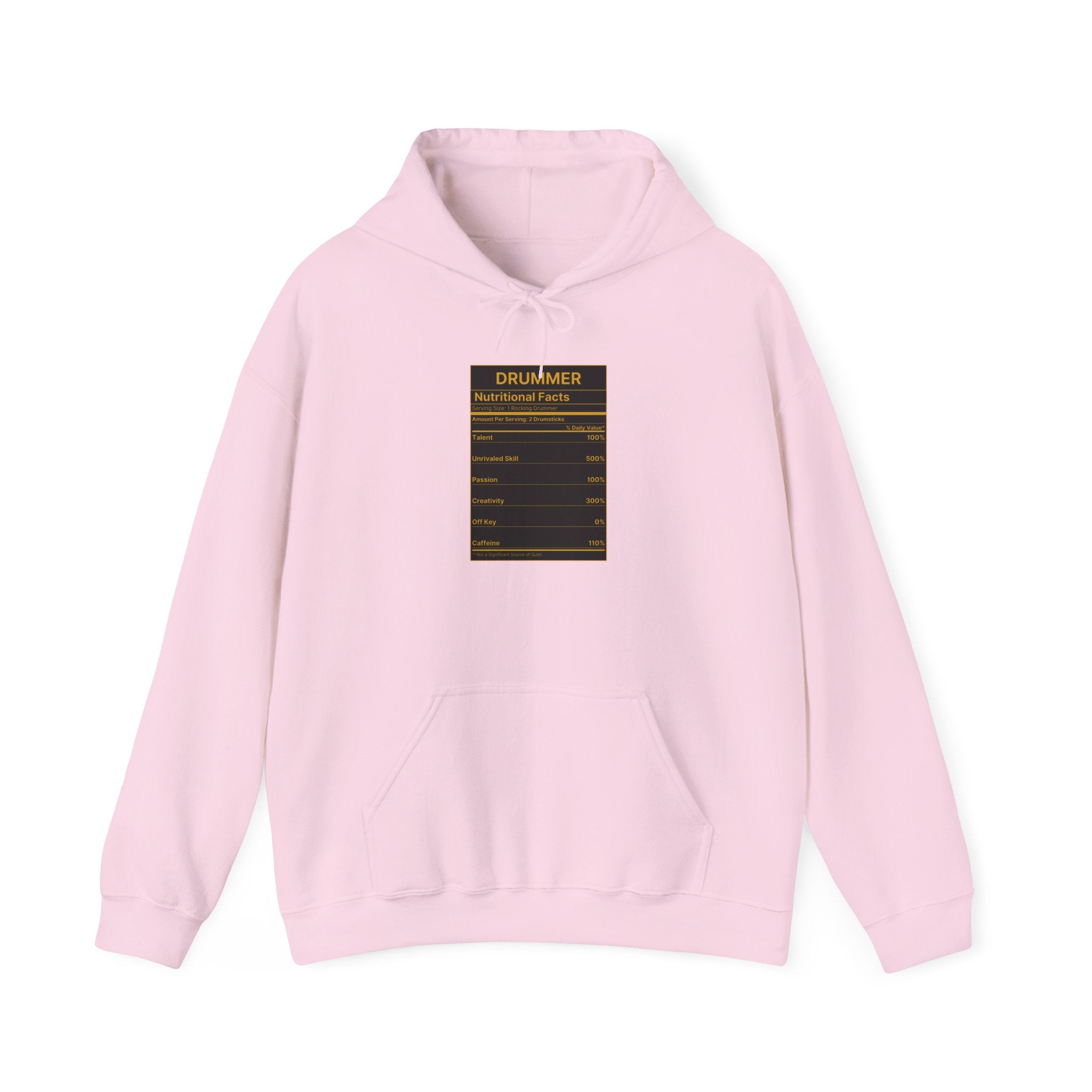 Drummer Nutritional Facts Hoodie – Drummer Gift Sweatshirt