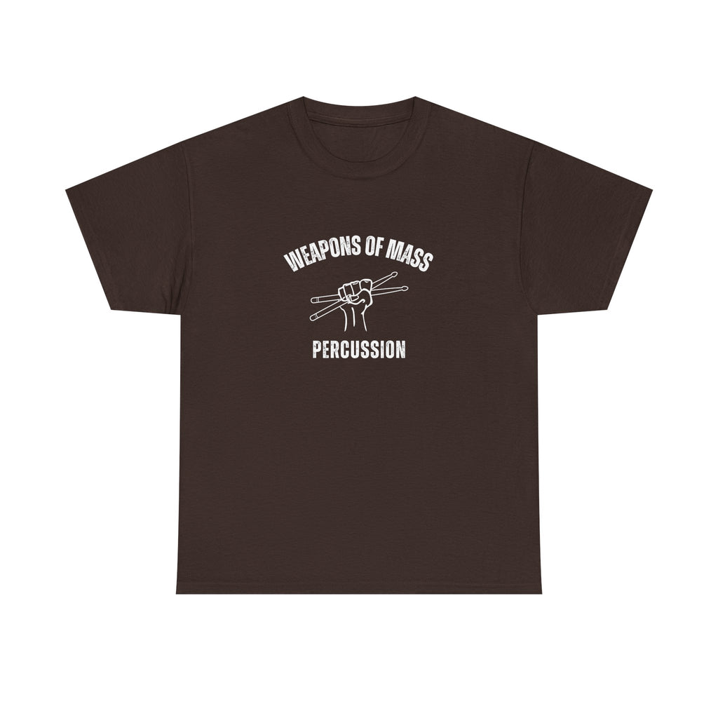 Weapons of Mass Percussion T-Shirt - Drummer Graphic Tee Music Rhythm Shirt