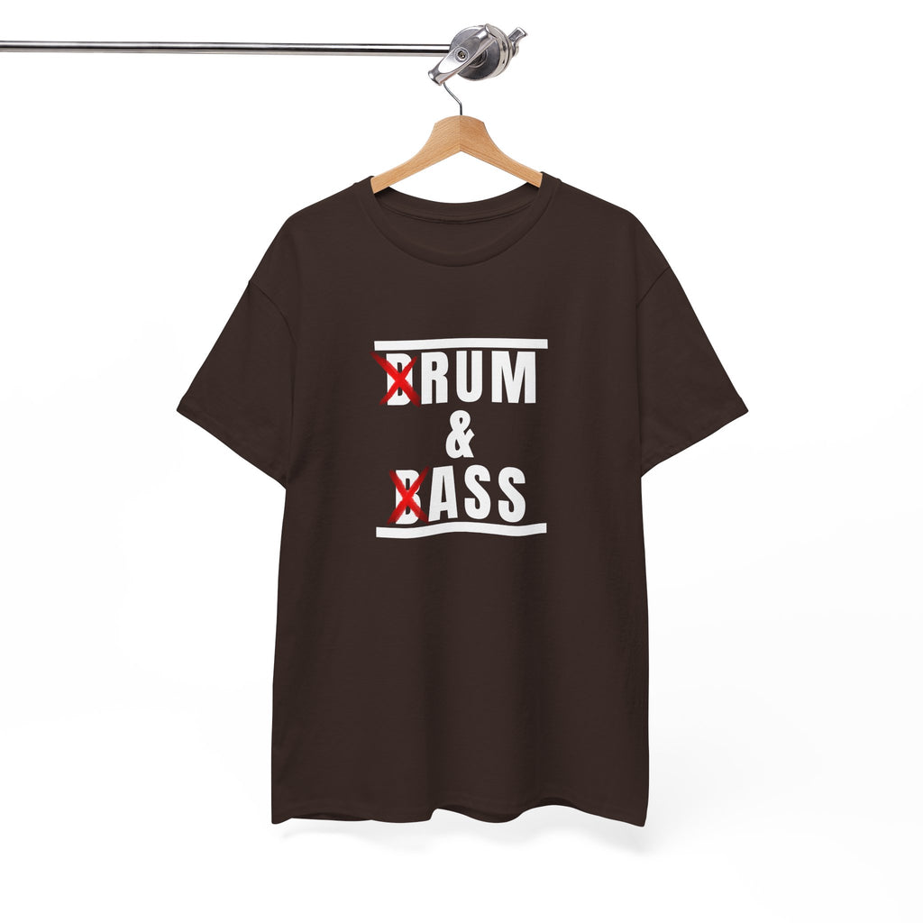 Drum and Bass T-Shirt - Funny Drummer Graphic Tee Rum & Ass Music Shirt
