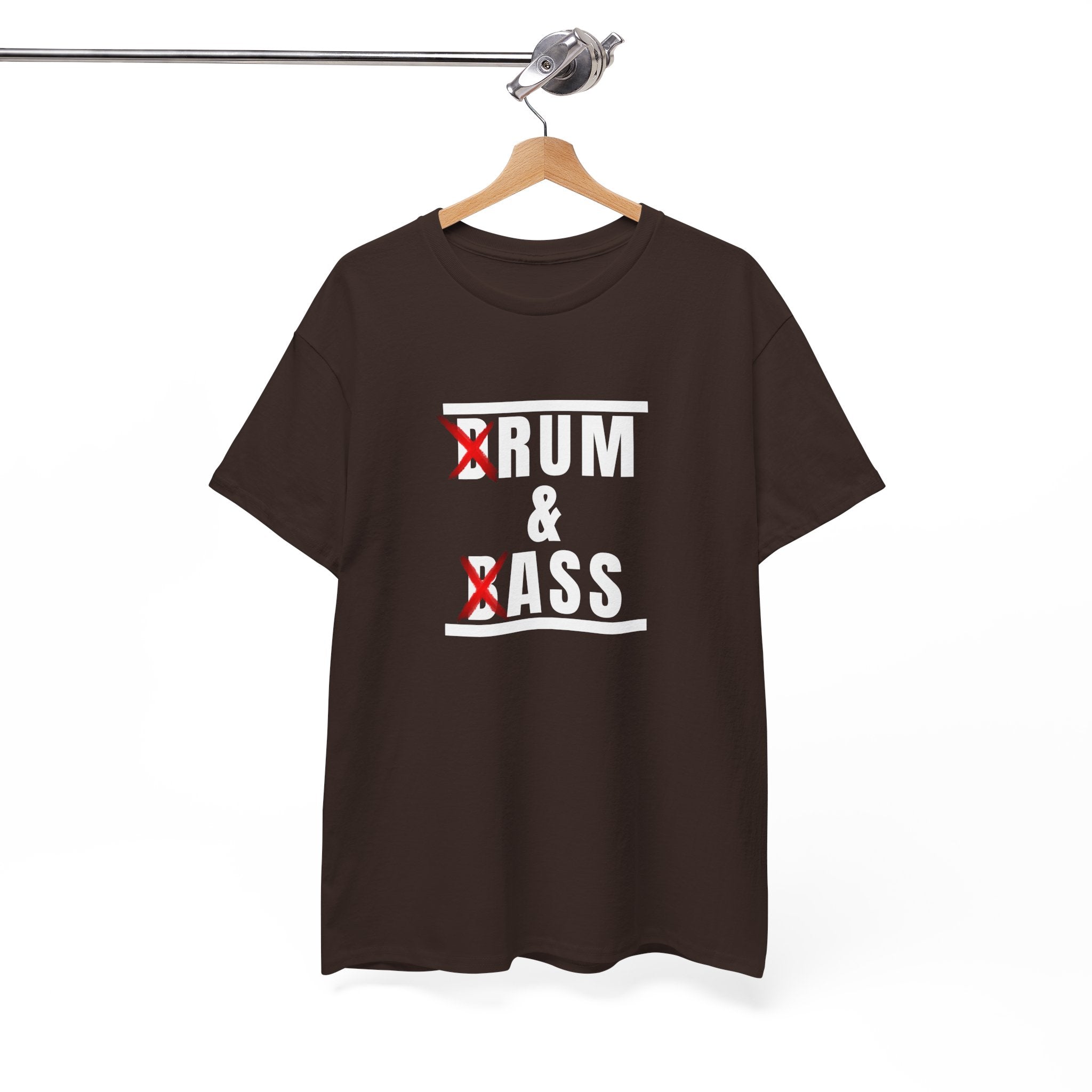 Drum and Bass T-Shirt - Funny Drummer Graphic Tee Rum & Ass Music Shirt