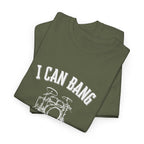 I Can Bang All Night T-Shirt - Vintage Drum Set Graphic Tee for Drummers
