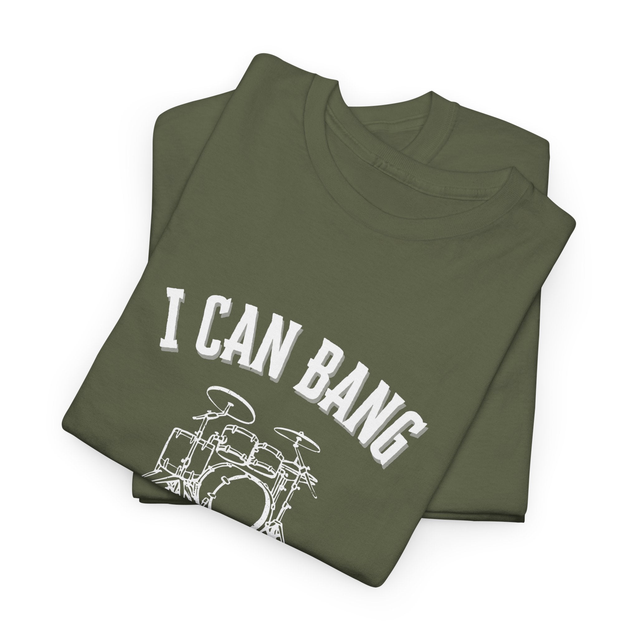 I Can Bang All Night T-Shirt - Vintage Drum Set Graphic Tee for Drummers