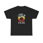 I Paused My Drums to Be Here T-Shirt - Retro Drum Kit Graphic Tee for Drummers
