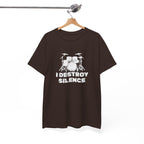 I Destroy Silence T-Shirt - Drummer Graphic Tee Drum Kit Music Shirt