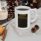 Drummer Nutritional Facts Mug – Drummer Gift Coffee Mug