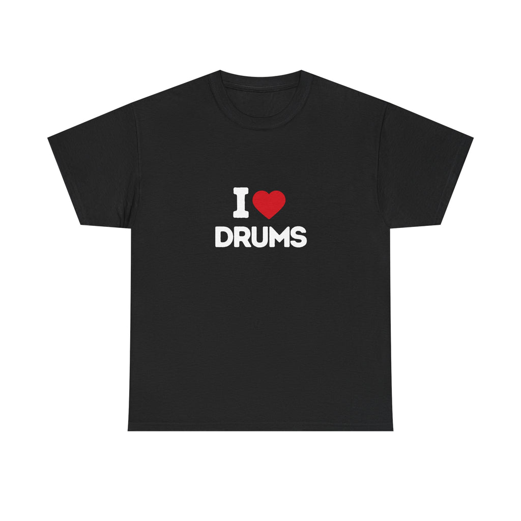 I Heart Drums T-Shirt, Funny Drummer Gift Shirt, Drumming Lover Tee, Gift for Drummer, Percussion Music Shirt, Drum Player Gift Idea