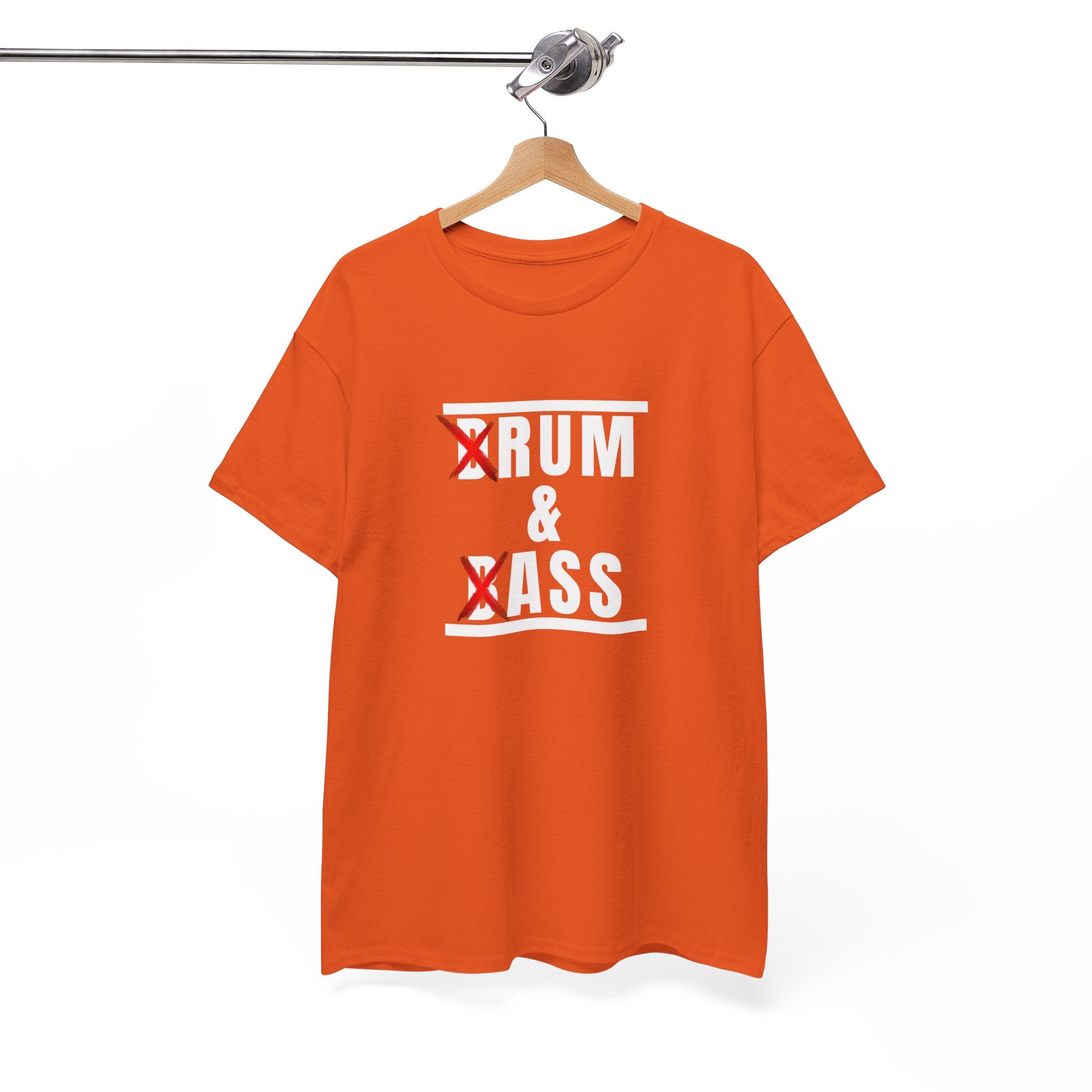 Drum and Bass T-Shirt - Funny Drummer Graphic Tee Rum & Ass Music Shirt