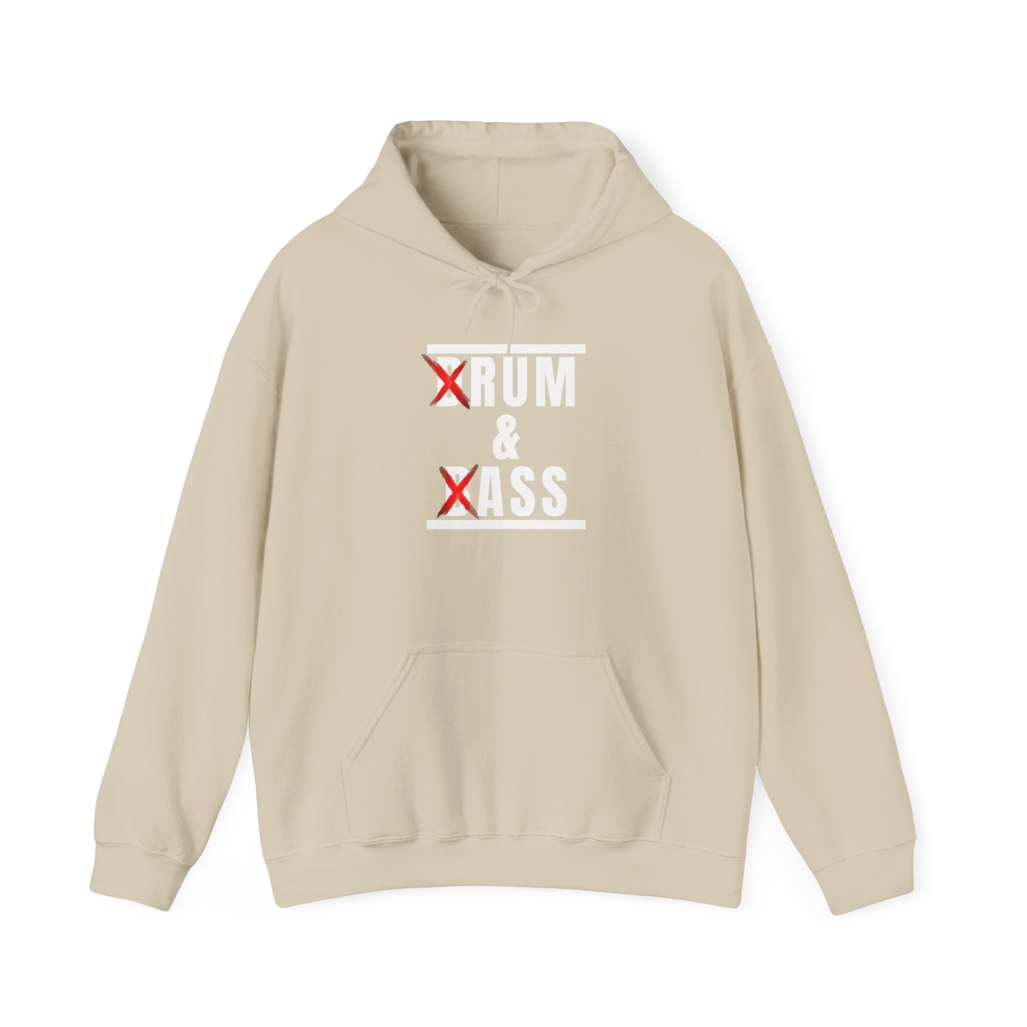 Drum and Bass Hoodie - Funny Drummer Sweatshirt Rum & Ass Music Pullover