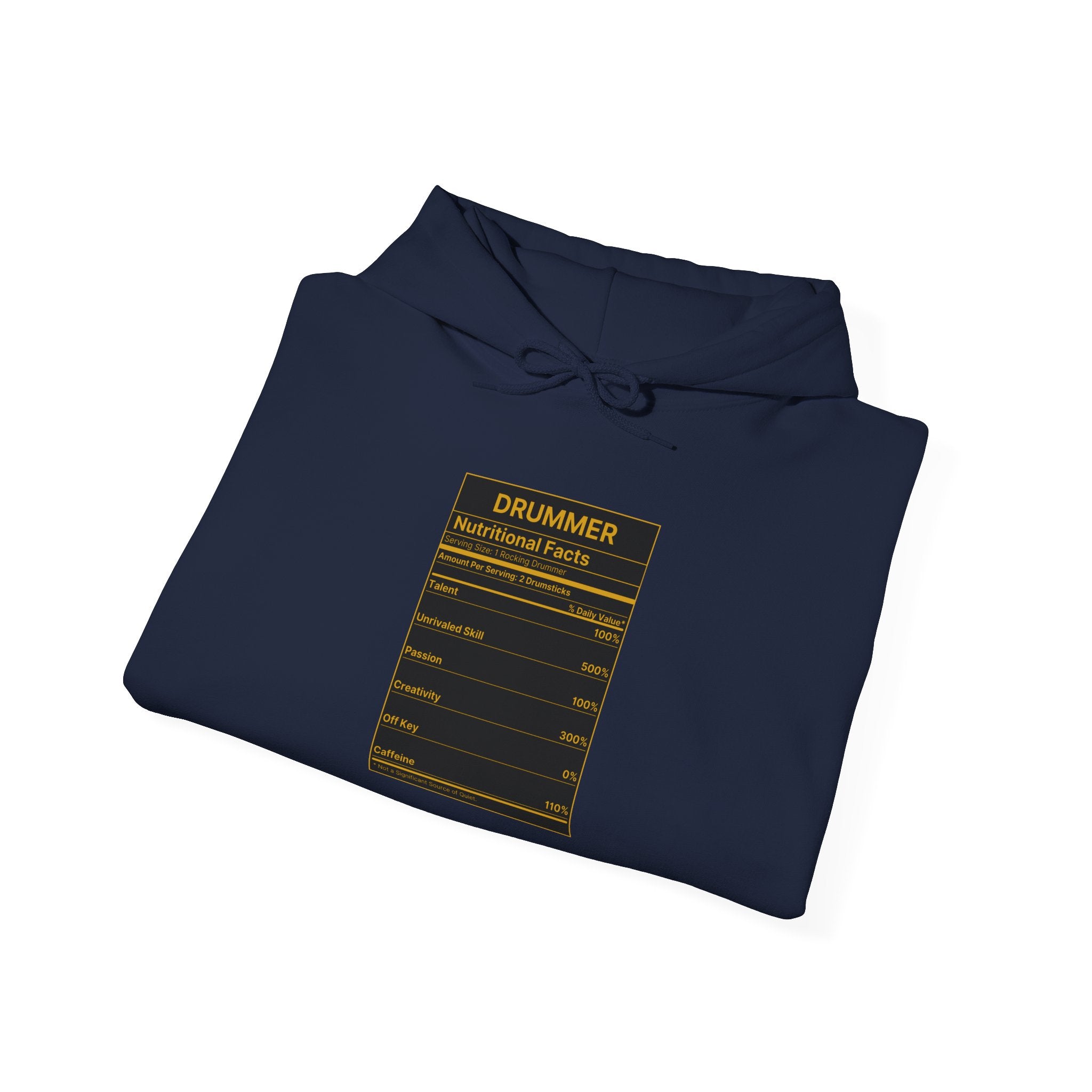 Drummer Nutritional Facts Hoodie – Drummer Gift Sweatshirt