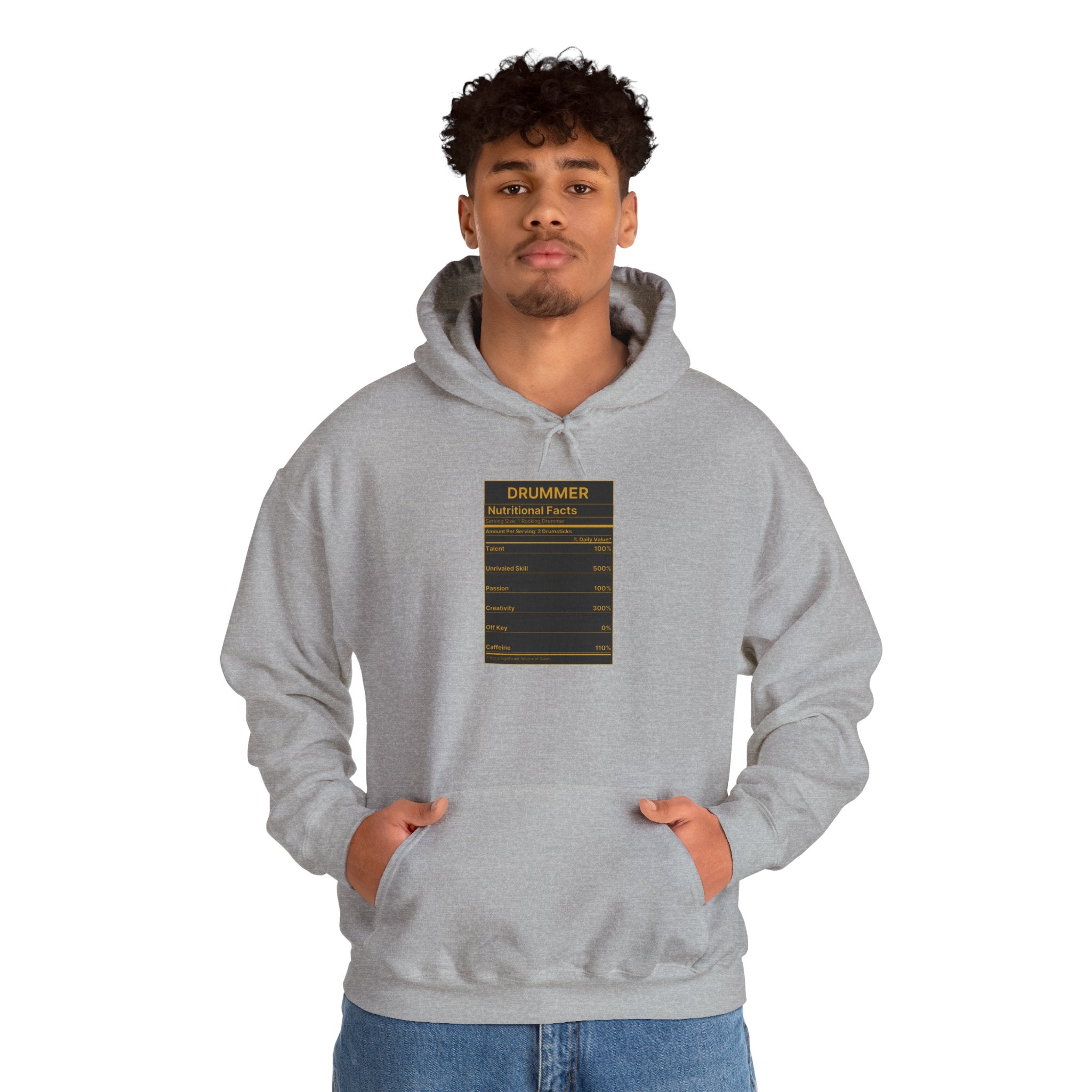 Drummer Nutritional Facts Hoodie – Drummer Gift Sweatshirt