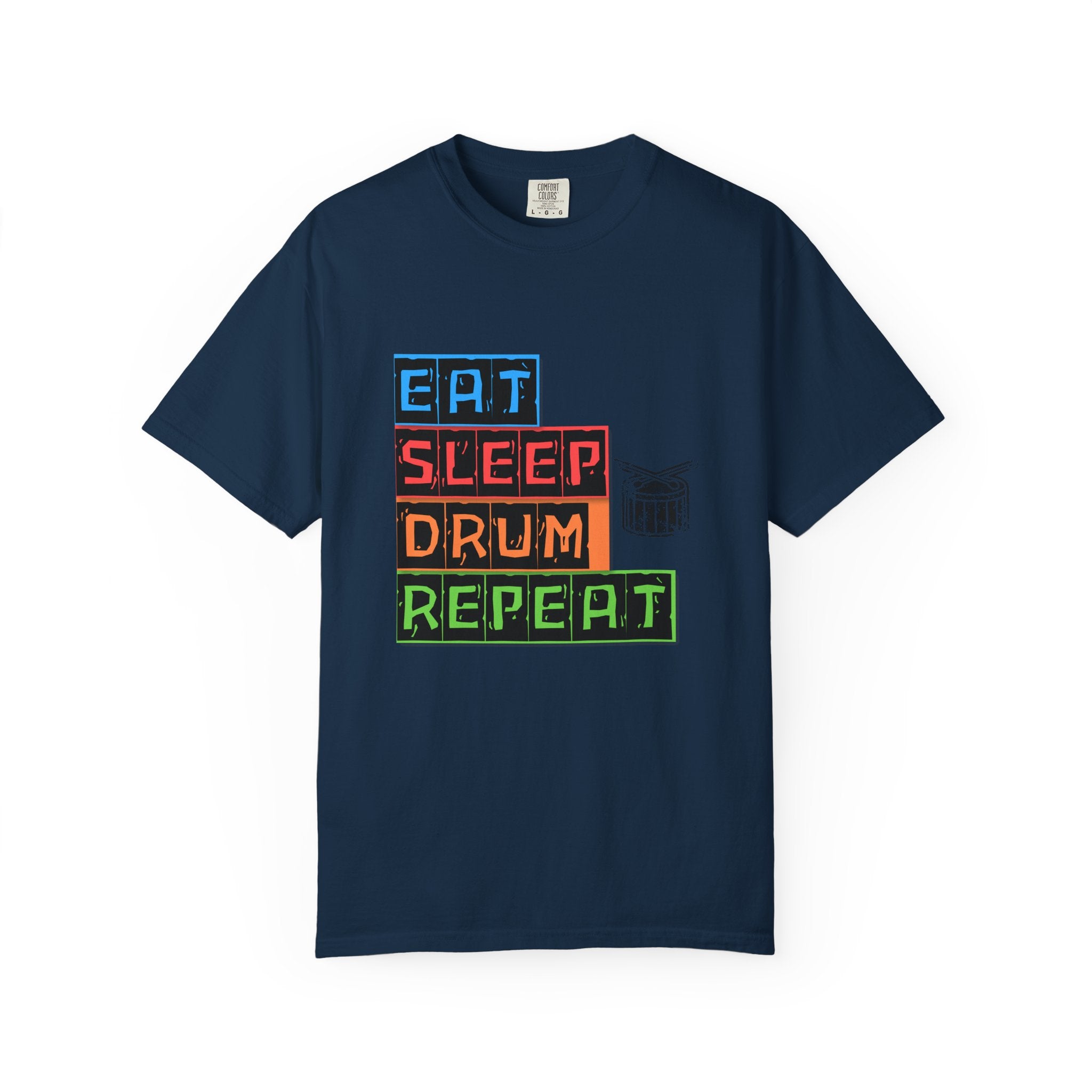 Eat Sleep Drum Repeat T-Shirt - Drummer Graphic Tee