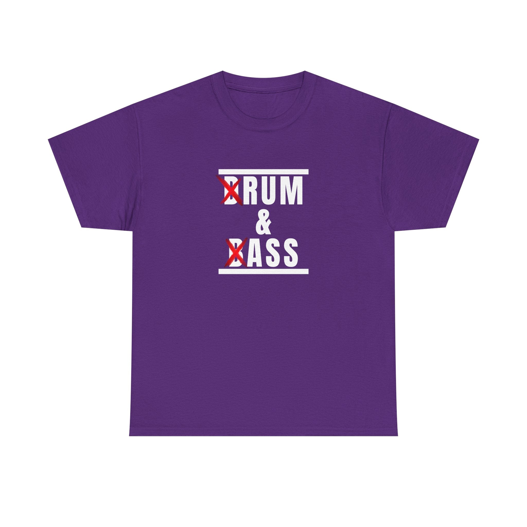 Drum and Bass T-Shirt - Funny Drummer Graphic Tee Rum & Ass Music Shirt