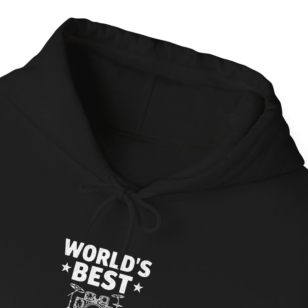 World's Best Drummer Dad Hoodie - Drumming Gift for Dad, Drummer Father's Day Sweatshirt, Music Lover Dad Hoodie, Percussion Gift for Him