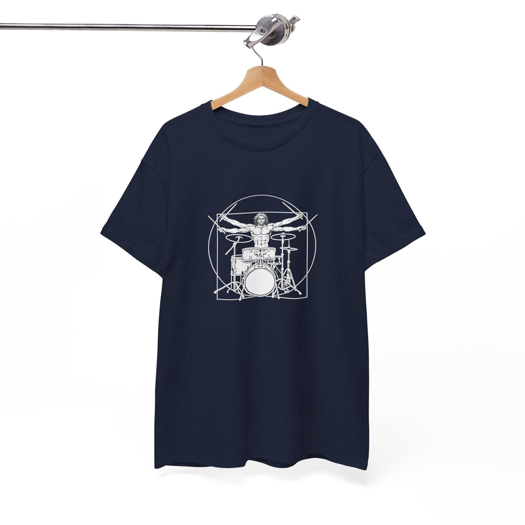 Drummer Vitruvian T-shirt - Drum Kit Graphic Tee Musician Shirt