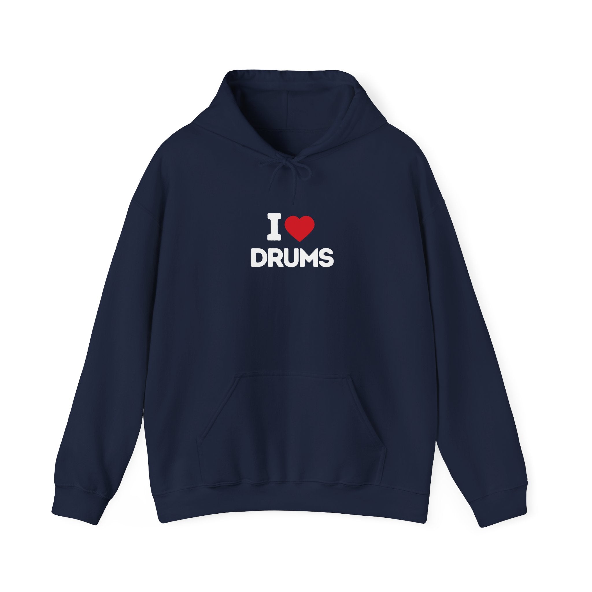 I Heart Drums Hoodie - Funny Drummer Gift Sweatshirt, Drumming Lover Hoodie, Gift for Drummer, Percussion Music Hoodie, Drum Player Gift Idea