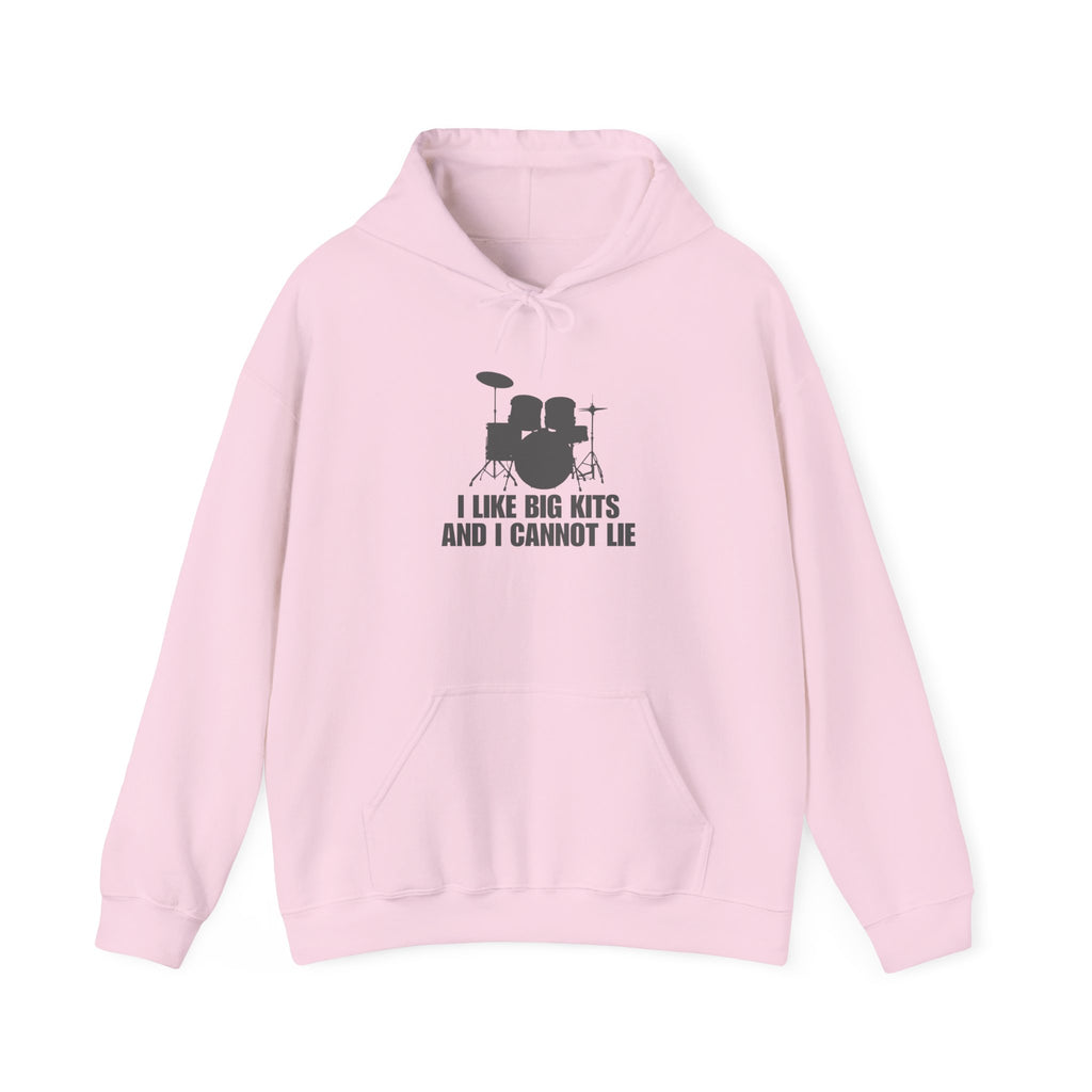 I Like Big Kits and I Cannot Lie Hoodie - Funny Drummer Sweatshirt Music Pullover