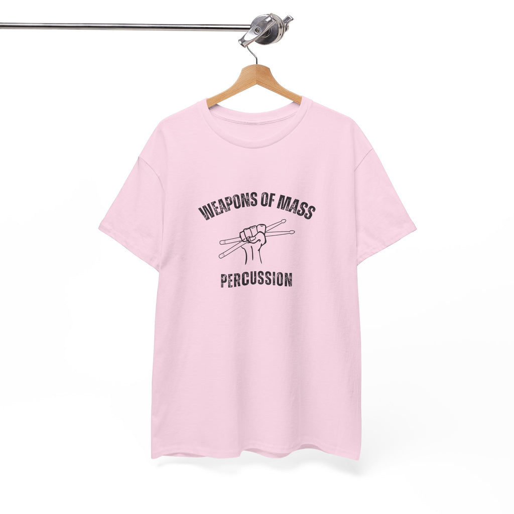 Weapons of Mass Percussion T-Shirt - Drummer Graphic Tee Music Rhythm Shirt