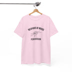 Weapons of Mass Percussion T-Shirt - Drummer Graphic Tee Music Rhythm Shirt