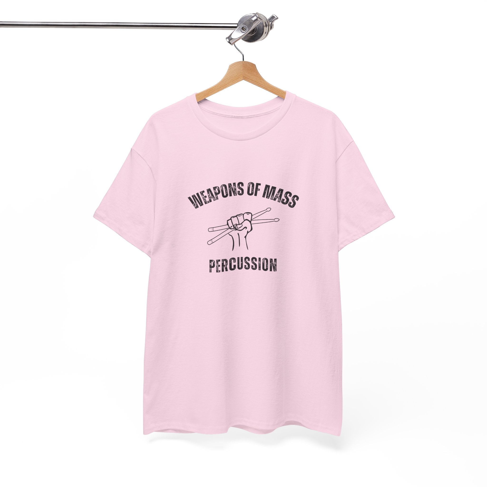 Weapons of Mass Percussion T-Shirt - Drummer Graphic Tee Music Rhythm Shirt