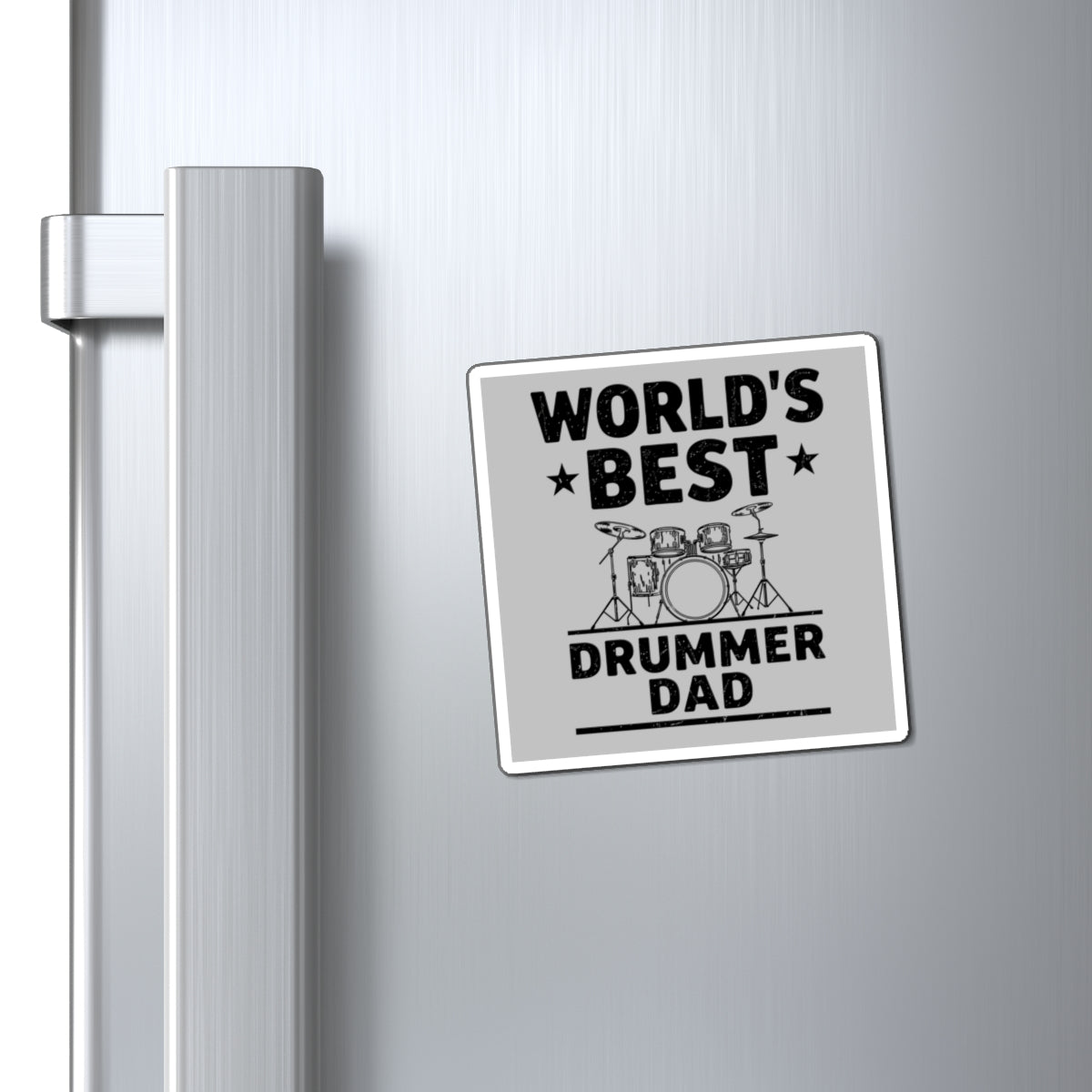 World's Best Drummer Dad Magnet - Drumming Gift for Dad, Drummer Father's Day Magnet, Music Lover Dad Gift, Percussion Gift for Him