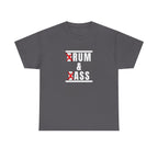 Drum and Bass T-Shirt - Funny Drummer Graphic Tee Rum & Ass Music Shirt