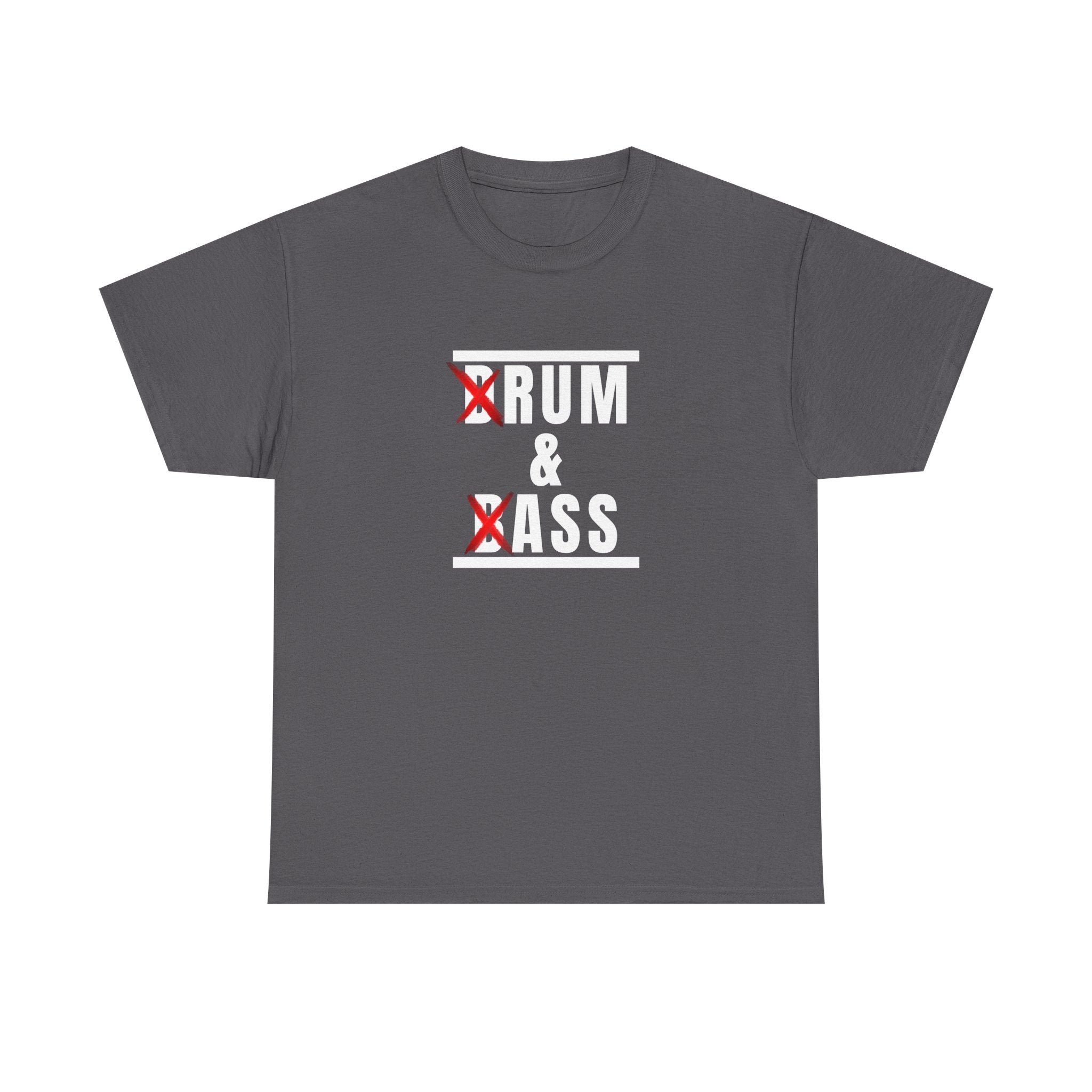 Drum and Bass T-Shirt - Funny Drummer Graphic Tee Rum & Ass Music Shirt