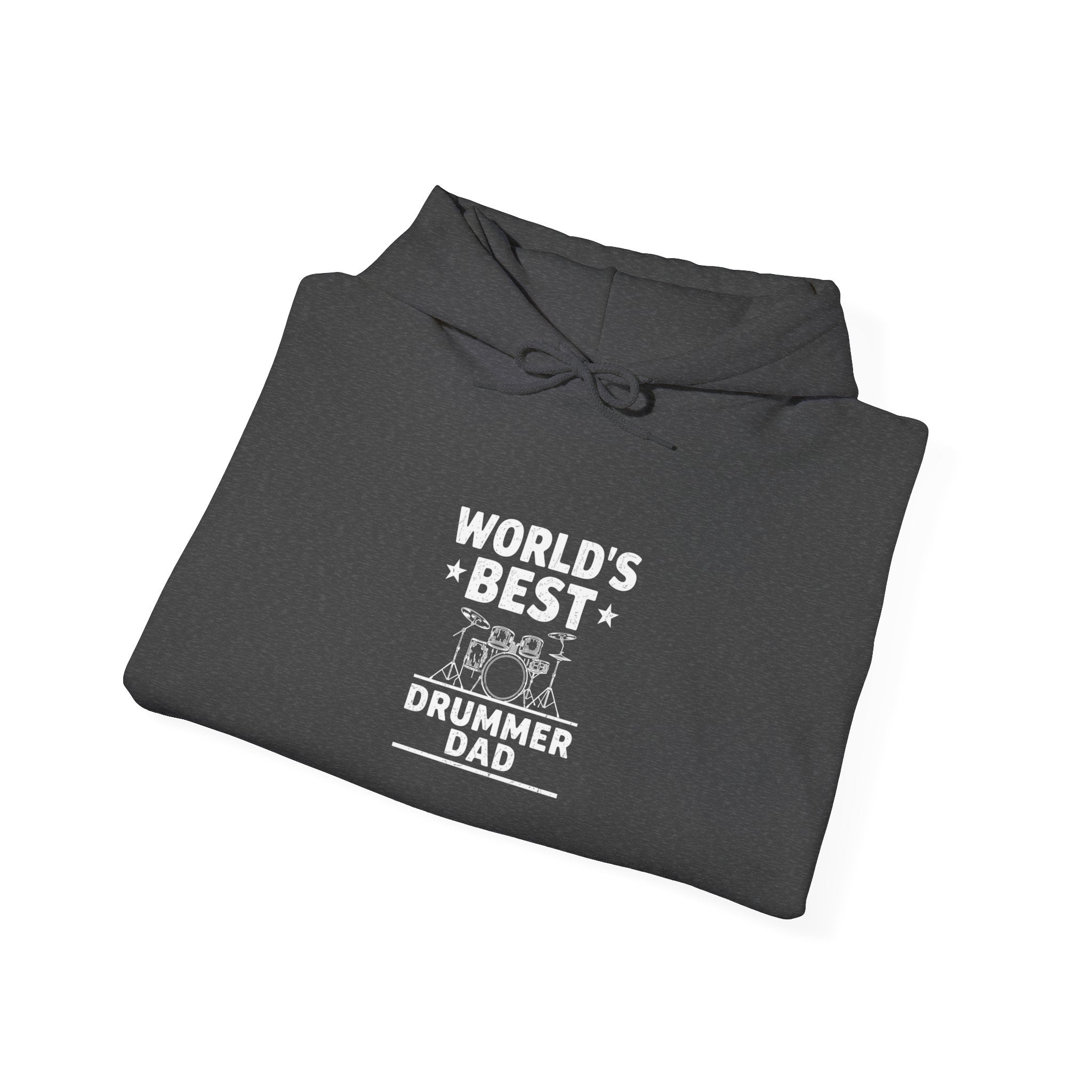 World's Best Drummer Dad Hoodie - Drumming Gift for Dad, Drummer Father's Day Sweatshirt, Music Lover Dad Hoodie, Percussion Gift for Him