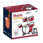 Kids Drum Set – Beginner Percussion Drum Kit with Stool for Early Music Learning