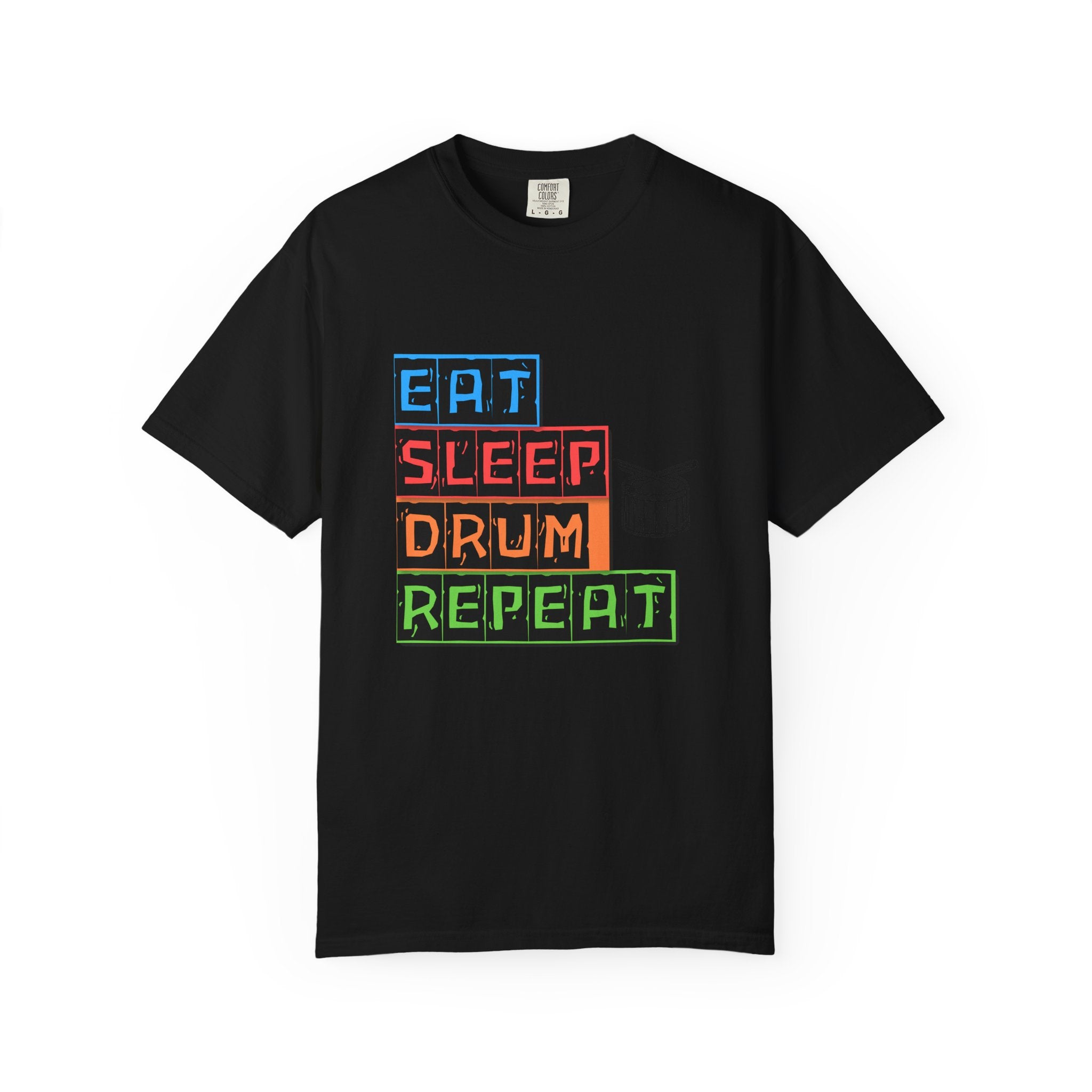 Eat Sleep Drum Repeat T-Shirt - Drummer Graphic Tee