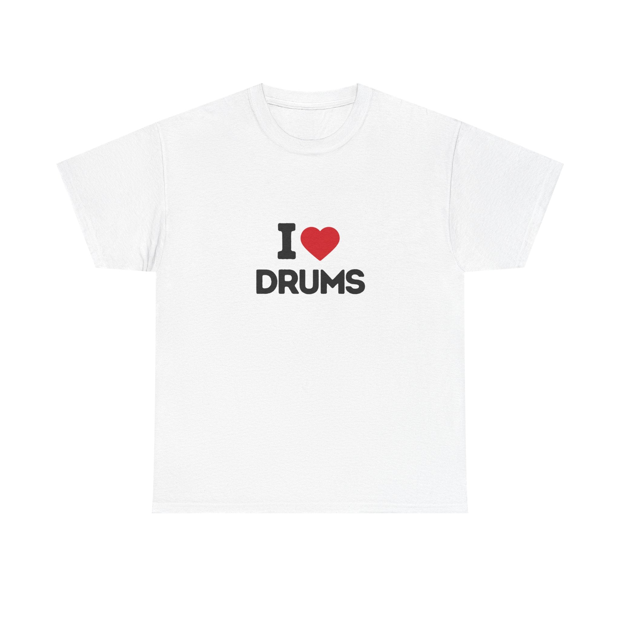 I Heart Drums T-Shirt, Funny Drummer Gift Shirt, Drumming Lover Tee, Gift for Drummer, Percussion Music Shirt, Drum Player Gift Idea