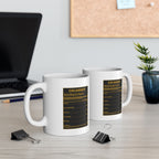 Drummer Nutritional Facts Mug – Drummer Gift Coffee Mug