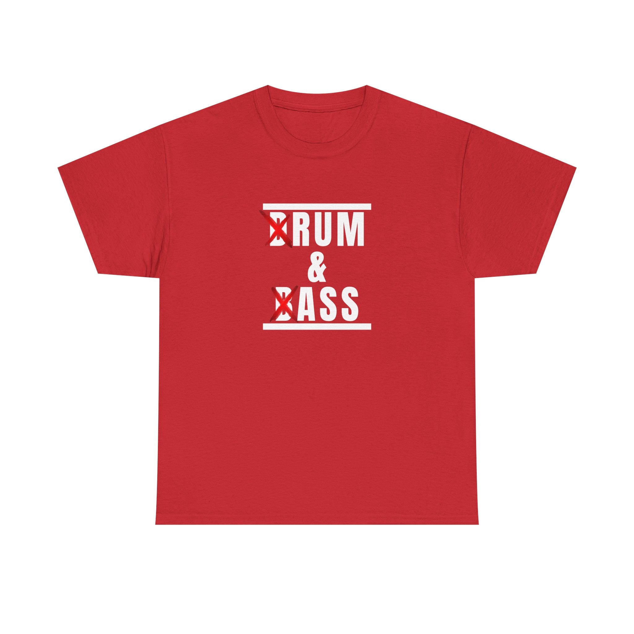 Drum and Bass T-Shirt - Funny Drummer Graphic Tee Rum & Ass Music Shirt