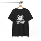 I Destroy Silence T-Shirt - Drummer Graphic Tee Drum Kit Music Shirt